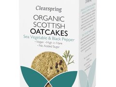 Biscuiti de ovaz scotieni cu alge si piper negru eco 200g Clearspring